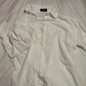 Cider Women's Classic White Button Down Shirt